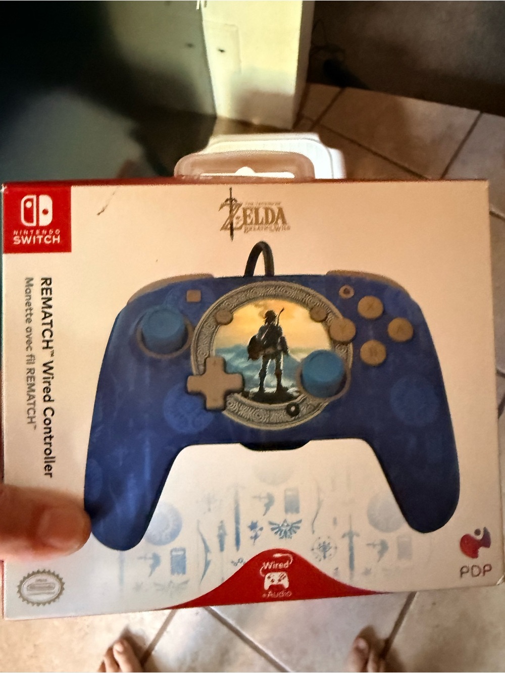 The Legend of Zelda Rematch Wired Controller for Nintendo Switch - Blue
